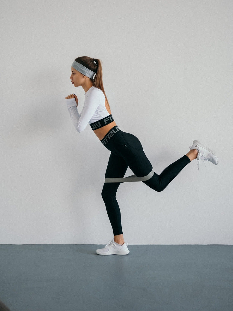 Leggings FITRUN Leggings NICE Push-Up "Total Black"