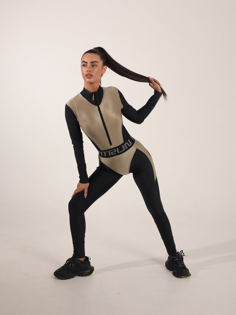 Jumpsuit FITRUN Jumpsuit Super Nuts NICE Long "Beige Blaze"