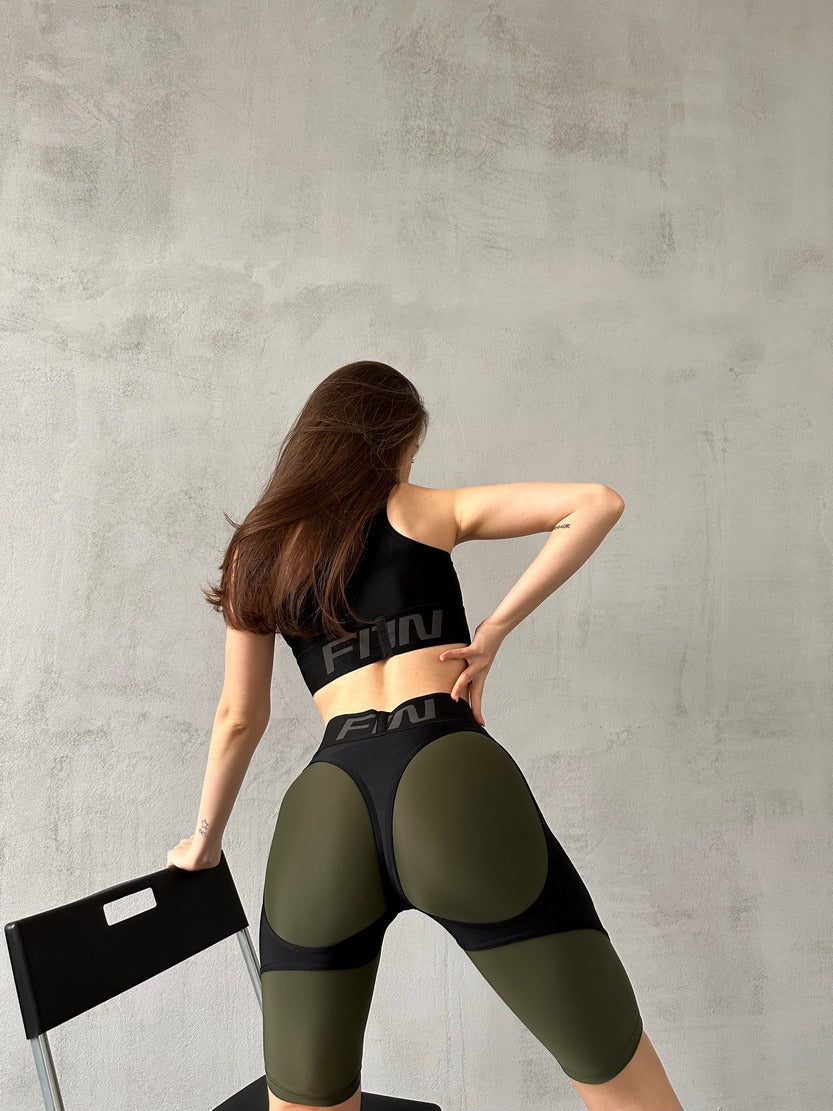 Cycling Short FITRUN Cycling Super Nuts Push-Up "Khaki"