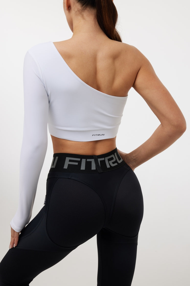 Shortened Rashguard FITRUN Rashguard Racy "Total White"