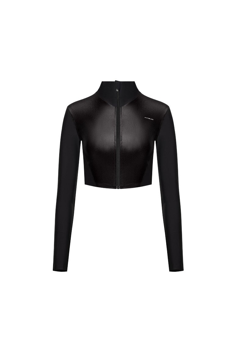 Рашгард FITRUN Rashguard Cropped ZIP "Black Blaze"