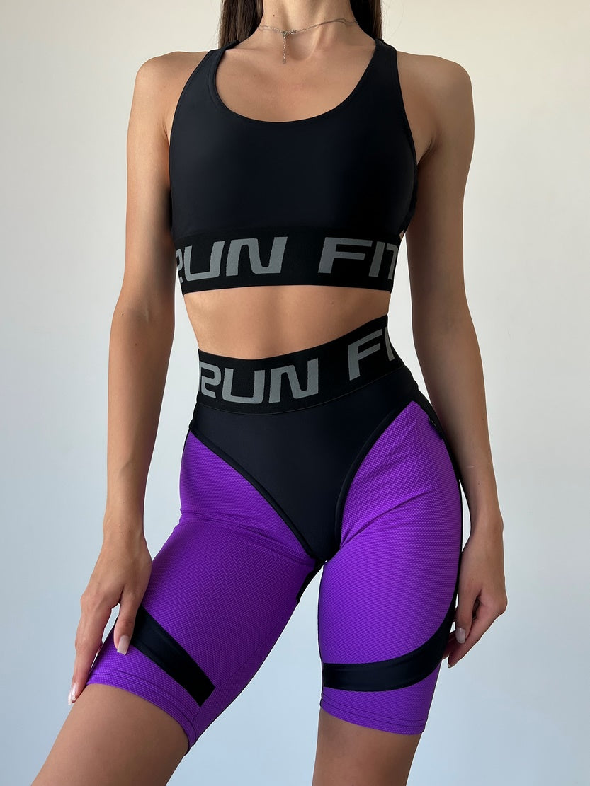 Велосипедки FITRUN Cycling Super Nuts Push-Up "Purple Relief"