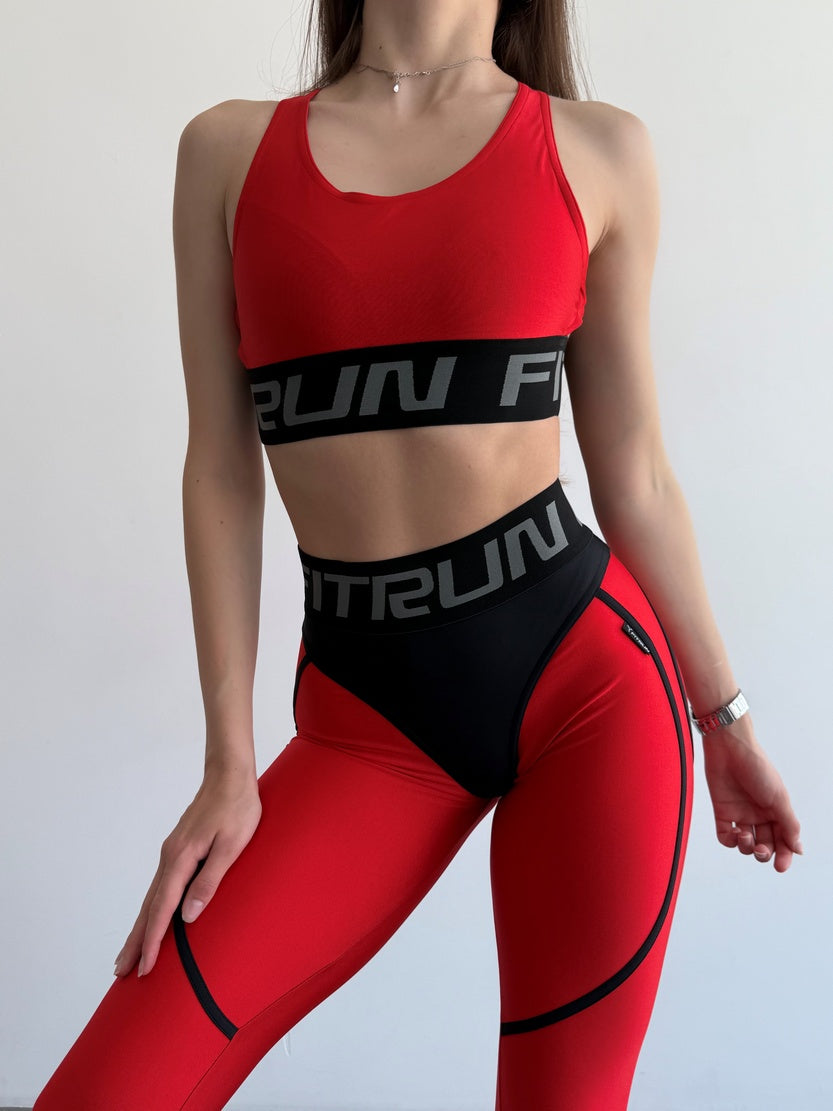 Легінси FITRUN Leggings Super Nuts "Shine Bordo"
