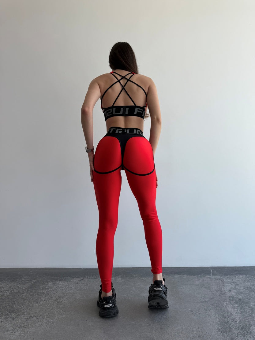 Легінси FITRUN Leggings Super Nuts "Shine Bordo"
