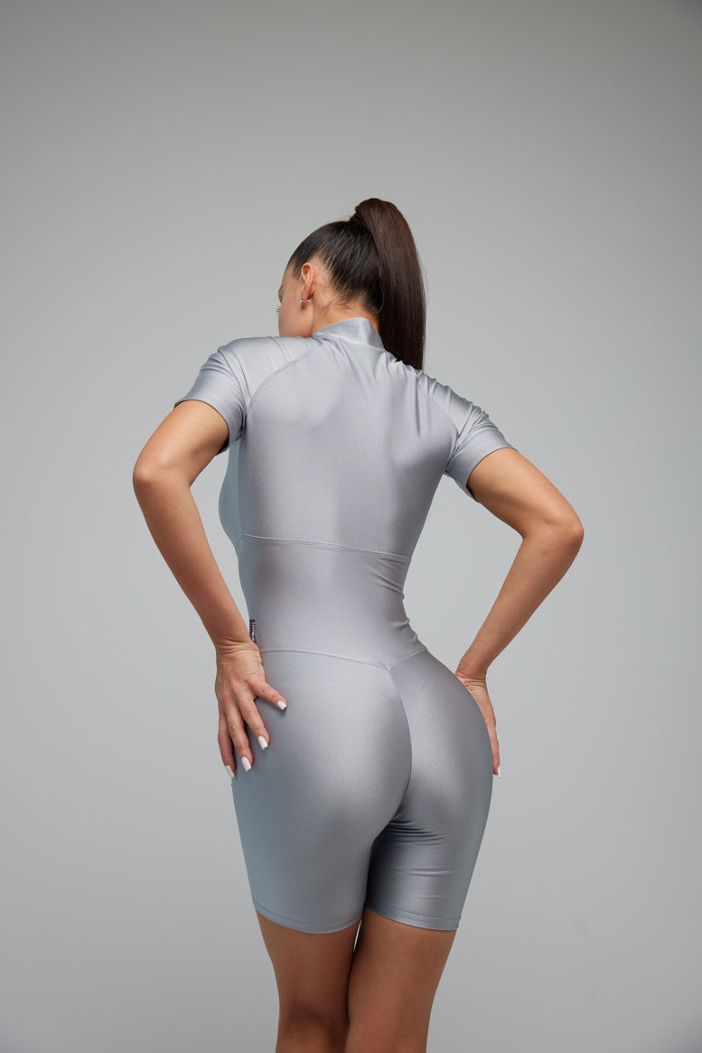 Salopetă FITRUN Jumpsuit Base Short "Total Shine Silver"