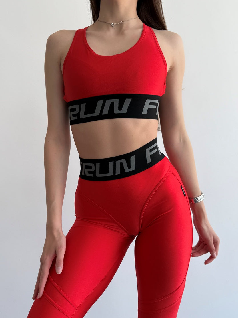 Легінси FITRUN Leggings Super Nuts Push-Up "Total Shine Bordo"