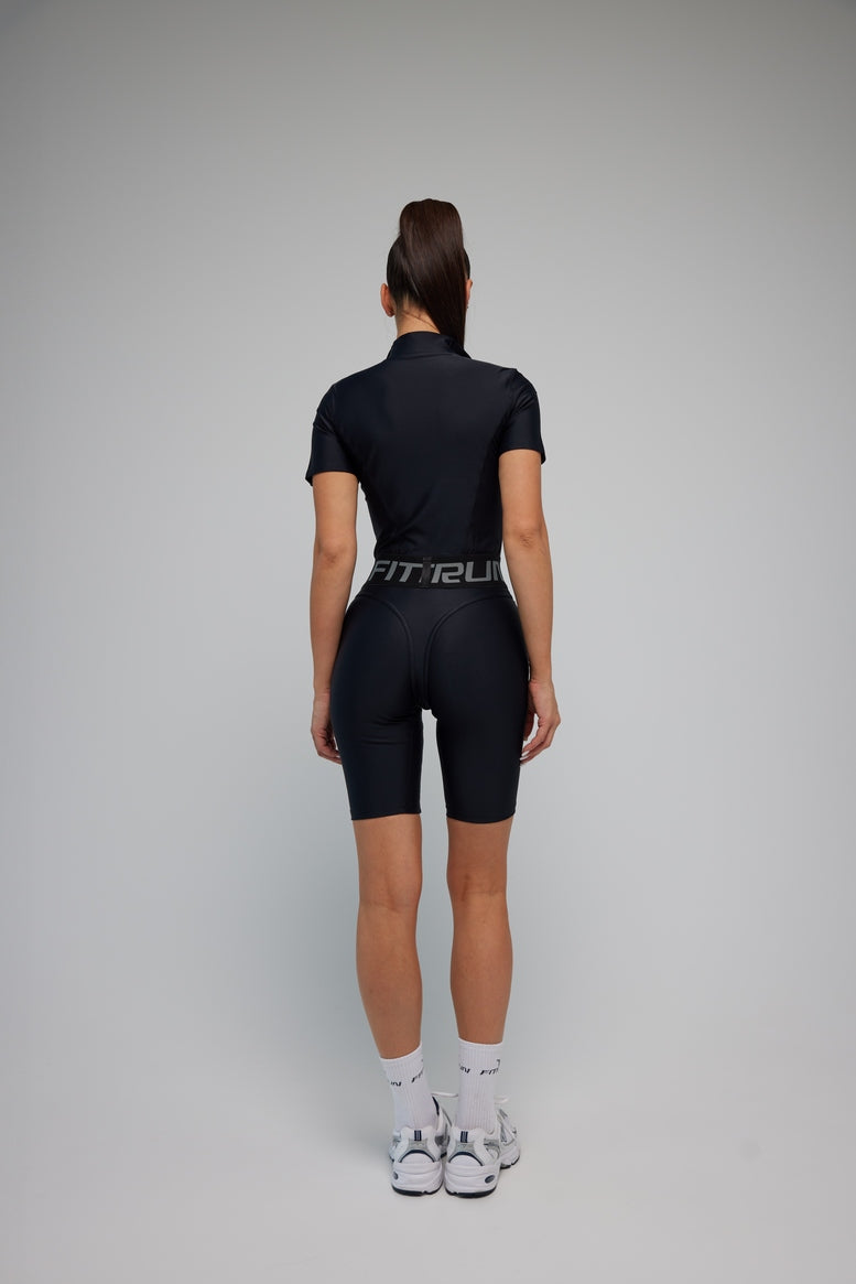 Jumpsuit FITRUN Jumpsuit Super Nuts Short "Total Black"