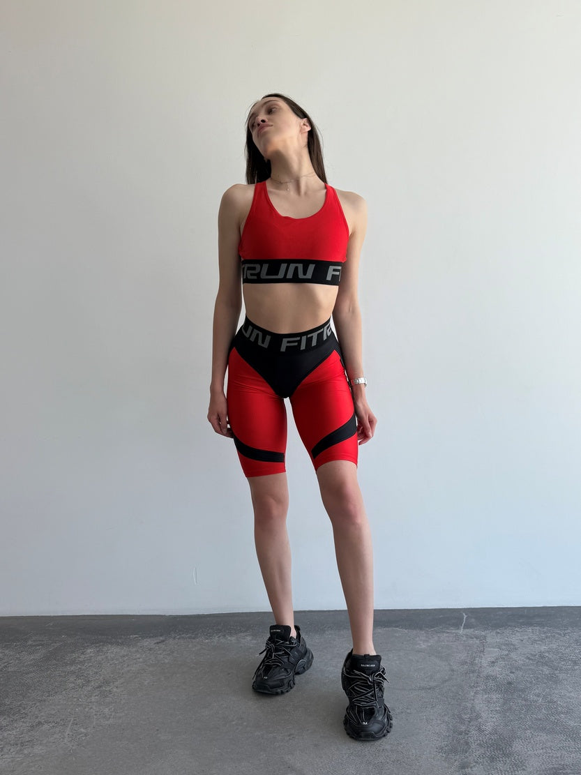 Велосипедки FITRUN Cycling Super Nuts Push-Up "Shine Bordo"