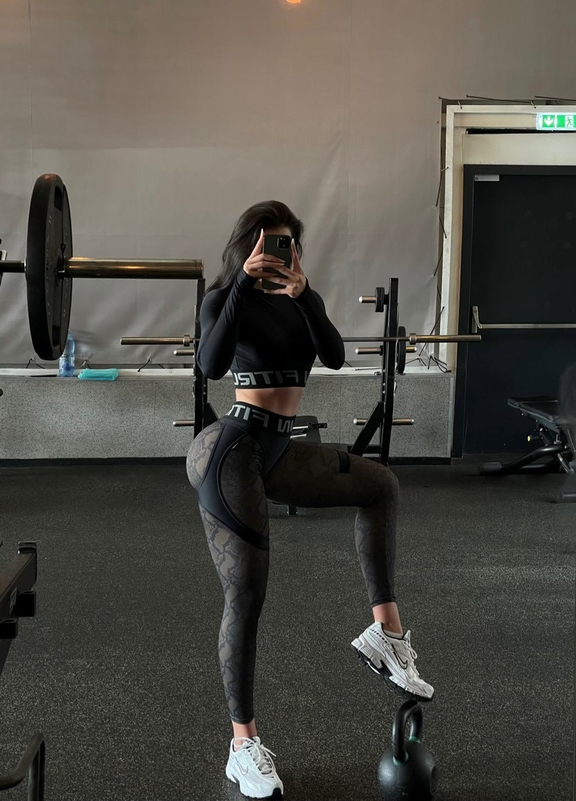Легінси FITRUN Leggings Super Nuts Push-Up "Black Python"