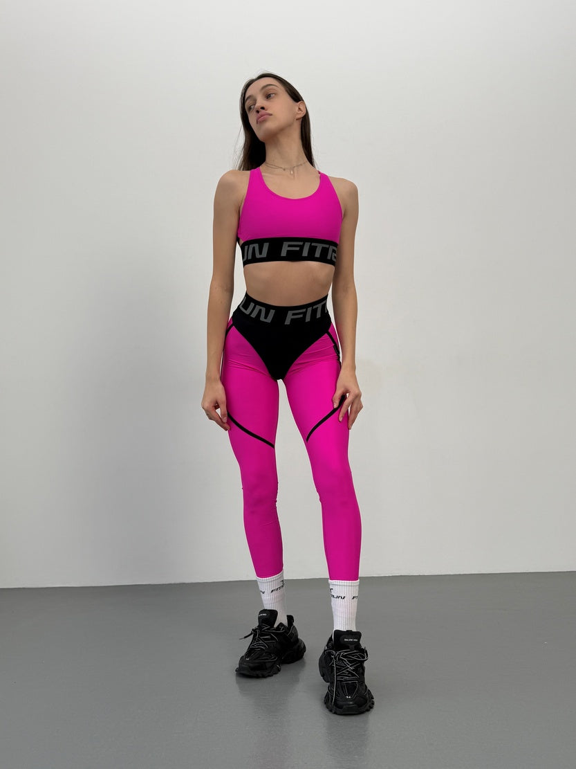 Leggings FITRUN Leggings Super Nuts "Pink"