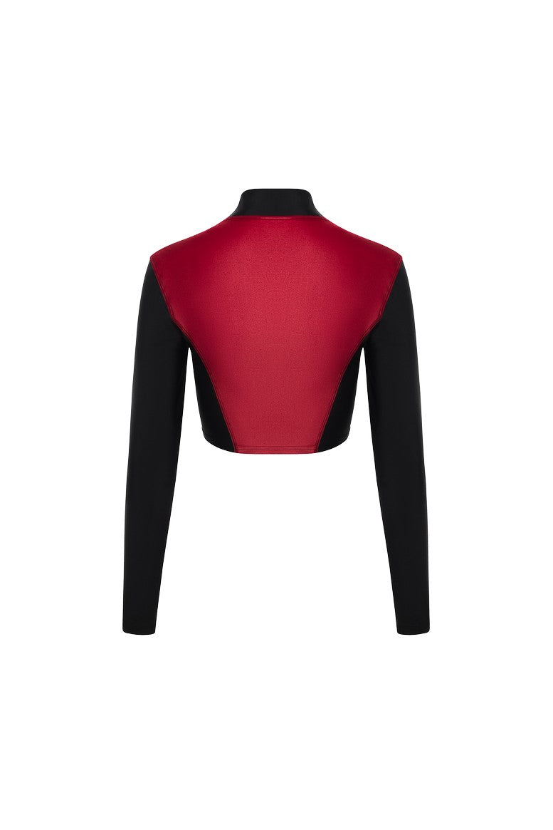 Рашгард FITRUN Rashguard Cropped ZIP "Wine Blaze"