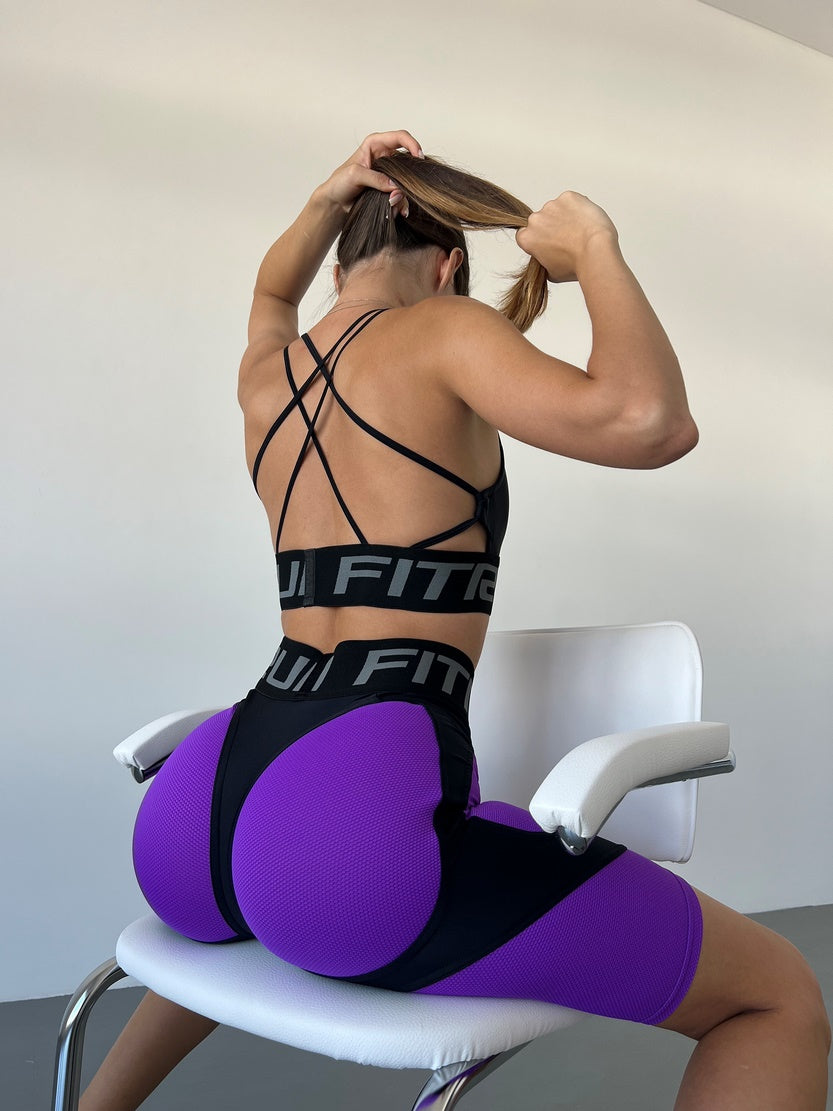 Велосипедки FITRUN Cycling Super Nuts Push-Up "Purple Relief"