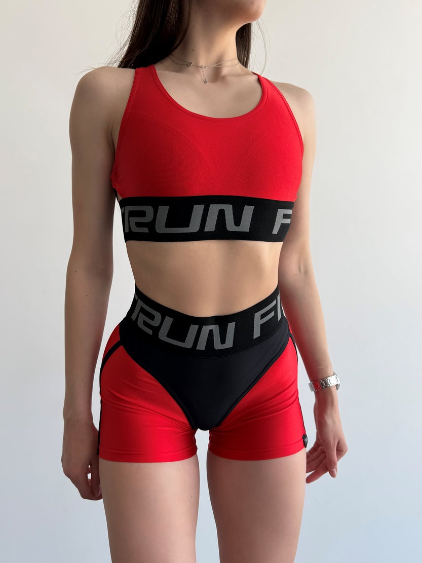 Шорти FITRUN Shorts Super Nuts "Shine Bordo"