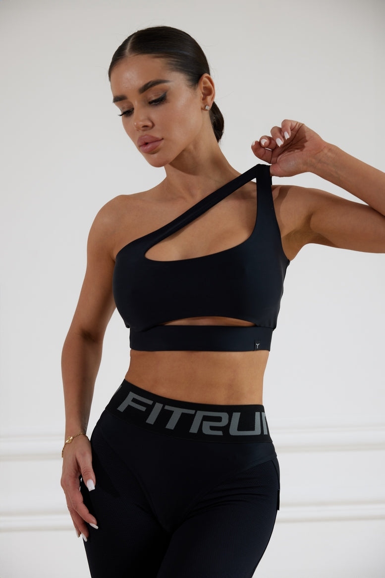 Sports Top FITRUN Top Racy "Total Black"