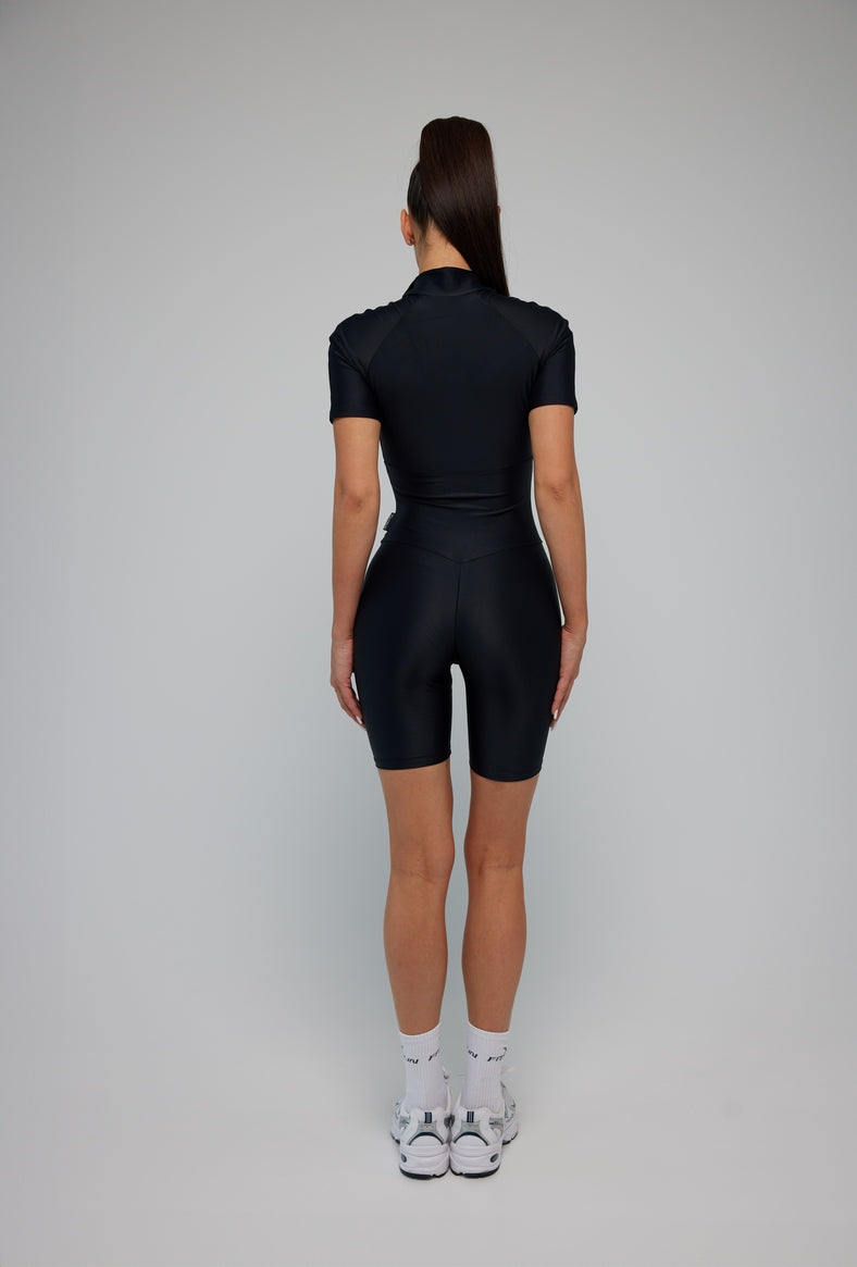 Jumpsuit FITRUN Jumpsuit Base Short "Total Black"