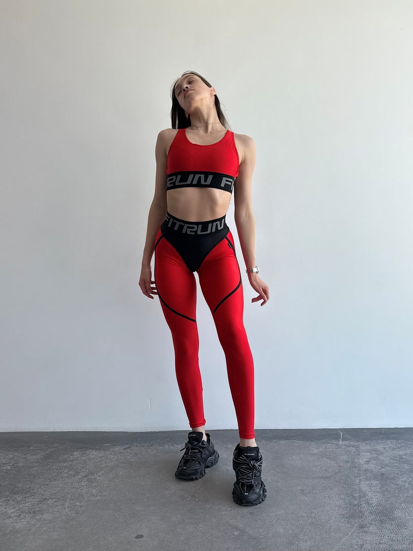 Легінси FITRUN Leggings Super Nuts "Shine Bordo"