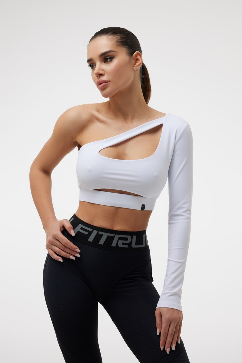 Shortened Rashguard FITRUN Rashguard Racy "Total White"