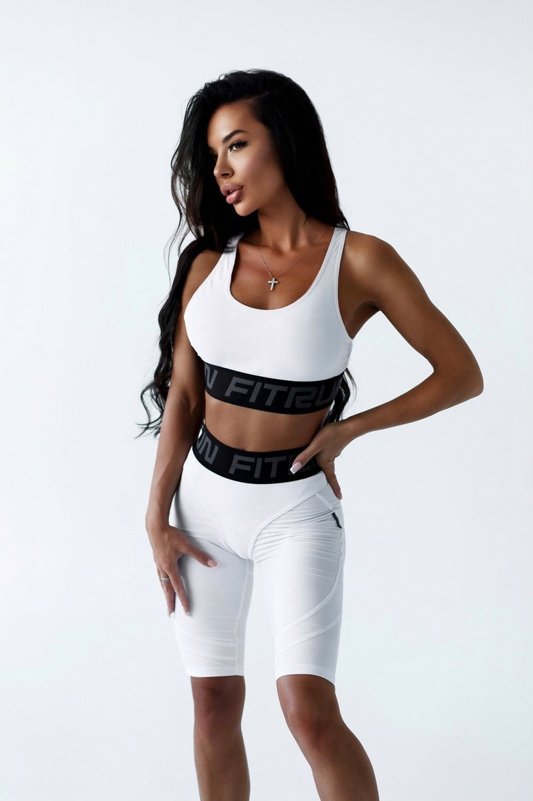 Велосипедки FITRUN Cycling Super Nuts Push-Up "Total White"