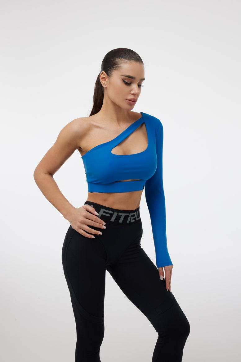 Shortened Rashguard FITRUN Rashguard Racy "Total Blue"