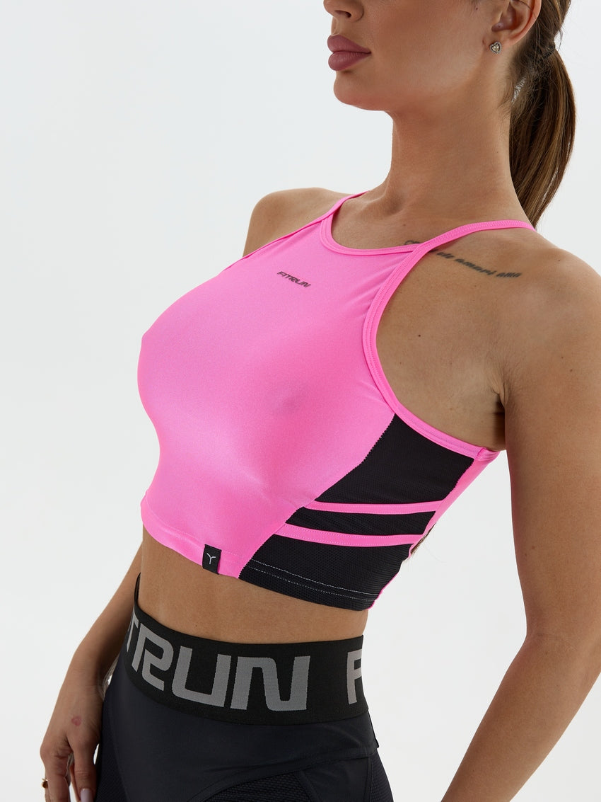 Sports Top FITRUN Crop Top "Shine Barbie"