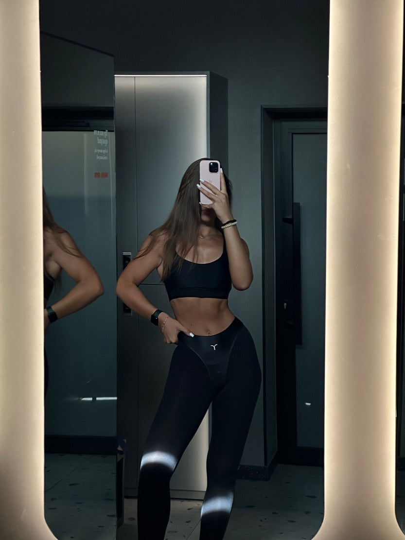 Leggings FITRUN Leggings SLIM "Black Relief"