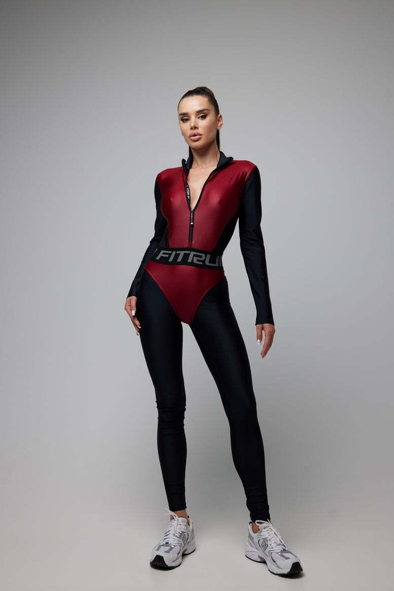 Jumpsuit FITRUN Jumpsuit Super Nuts Long "Wine Blaze"