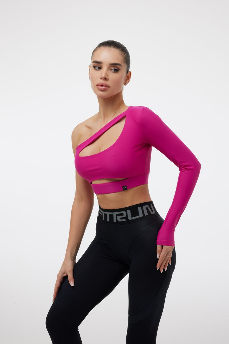 Shortened Rashguard FITRUN Rashguard Racy "Total Rose"