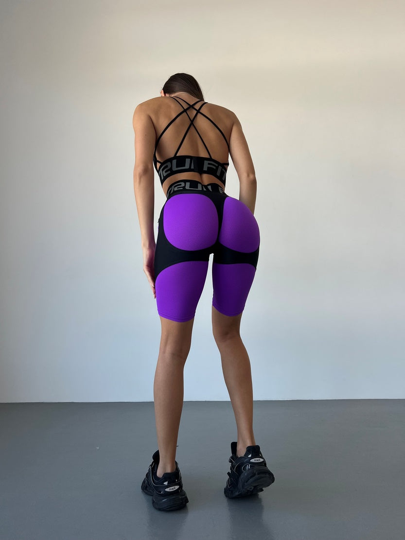 Велосипедки FITRUN Cycling Super Nuts Push-Up "Purple Relief"