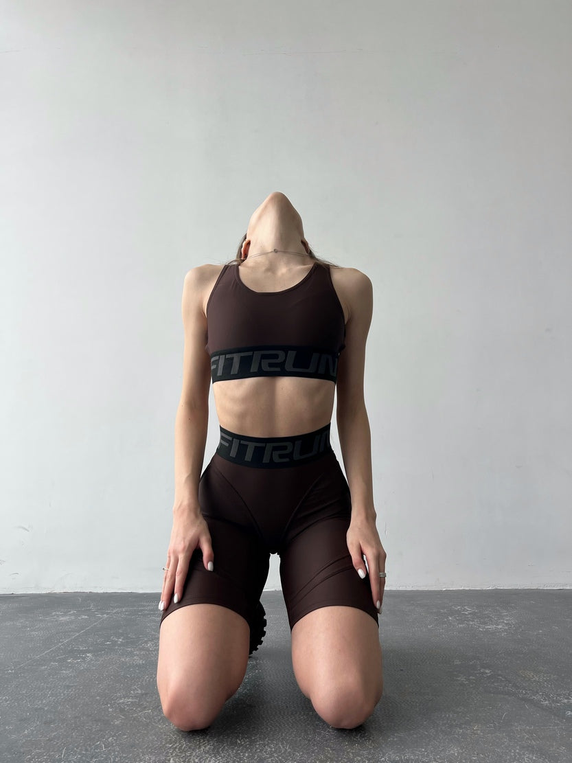 Sports Top FITRUN Top X Brand "Chocolate"