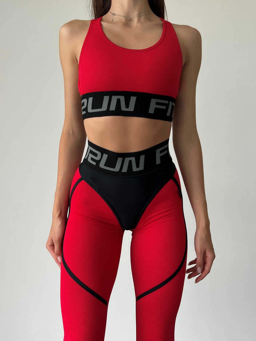 Легінси FITRUN Leggings Super Nuts "Red Relief"