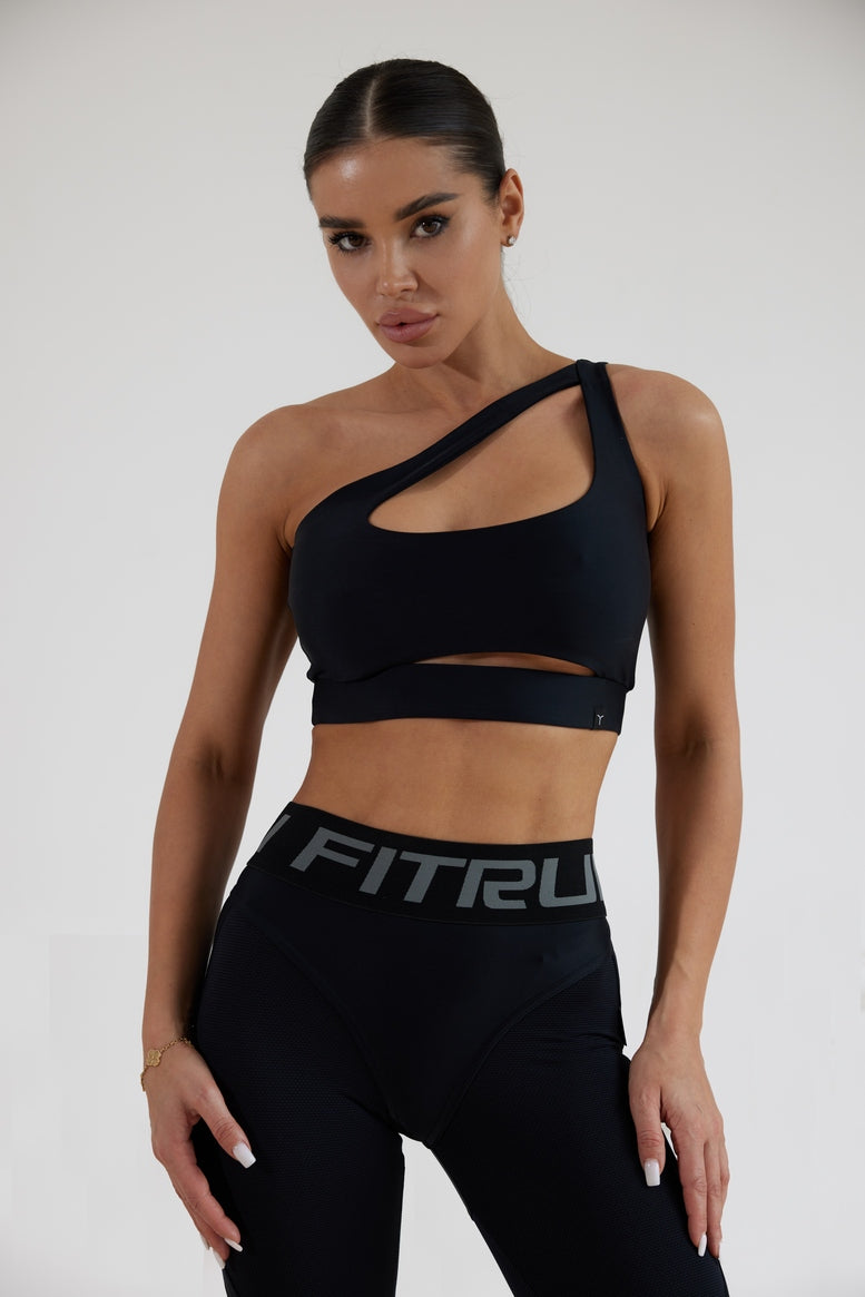 Sports Top FITRUN Top Racy "Total Black"
