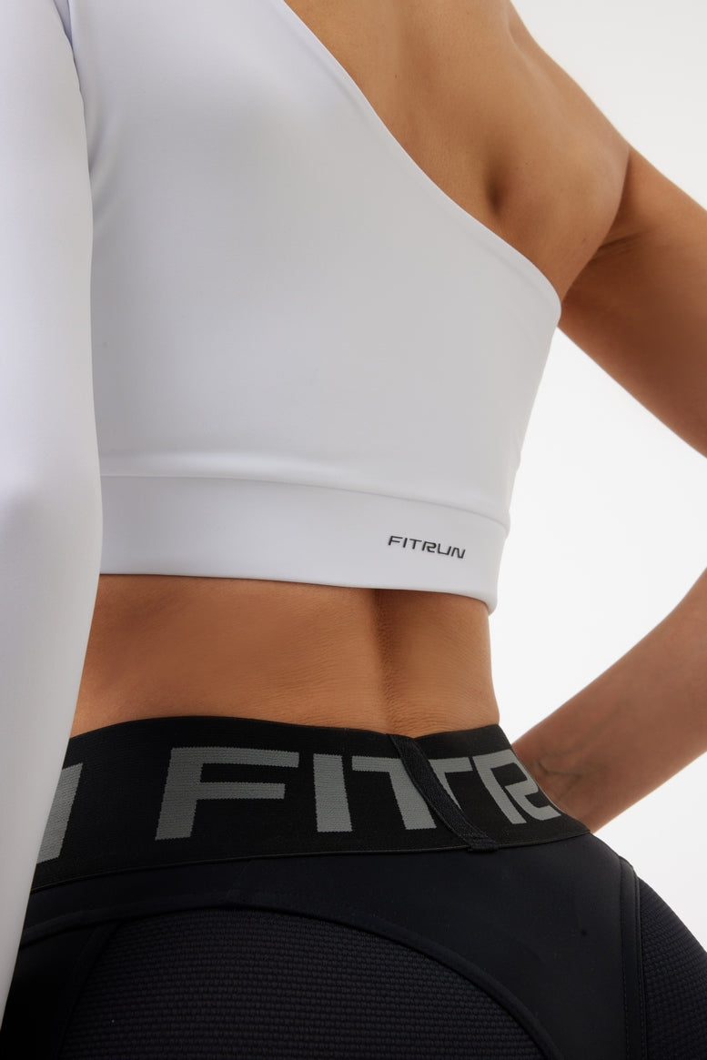 Shortened Rashguard FITRUN Rashguard Racy "Total White"
