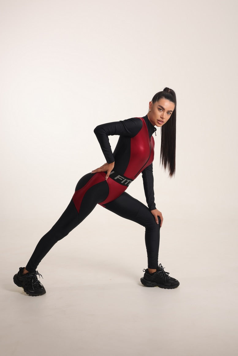 Комбінезон FITRUN Jumpsuit Super Nuts NICE Long "Wine Blaze"
