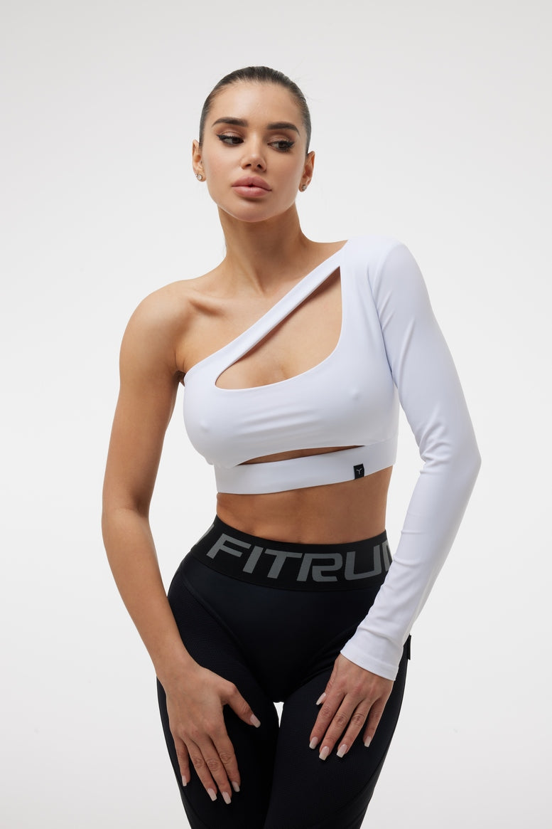 Shortened Rashguard FITRUN Rashguard Racy "Total White"