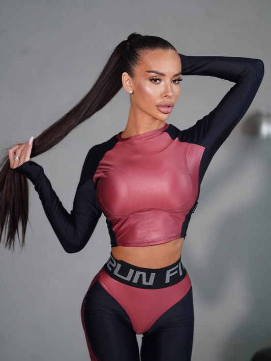 FITRUN Long Sleeve Vivid "Wine Blaze"