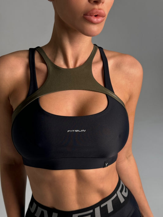 Sports Top FITRUN Top Comfort "Khaki Blaze"