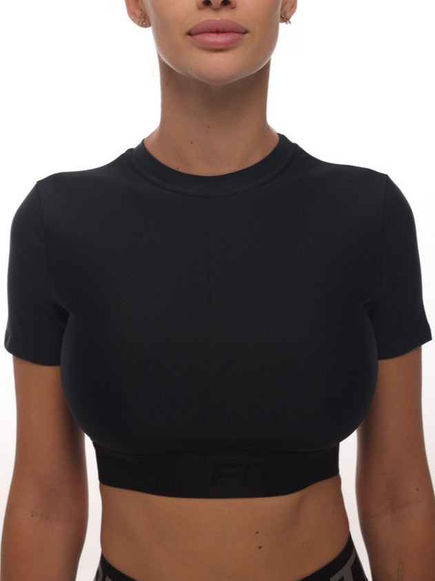 FITRUN Midi T-shirt "Total Black"