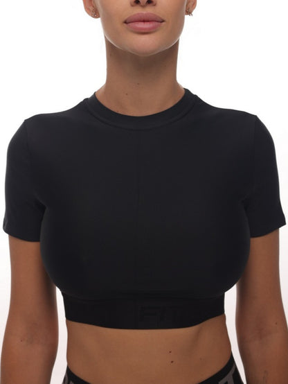 FITRUN Midi T-shirt "Total Black"