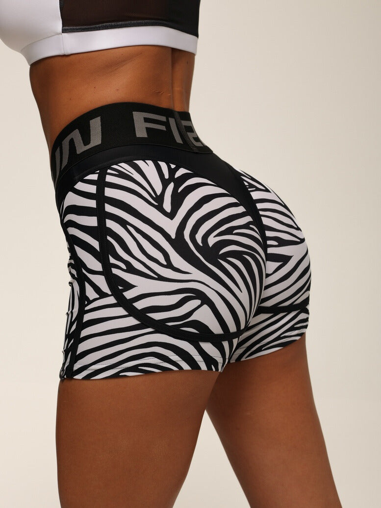 Shorts FITRUN Shorts Super Nuts "Zebra"