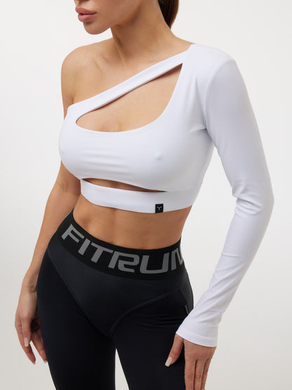 FITRUN Long Sleeve Racy "Total White"