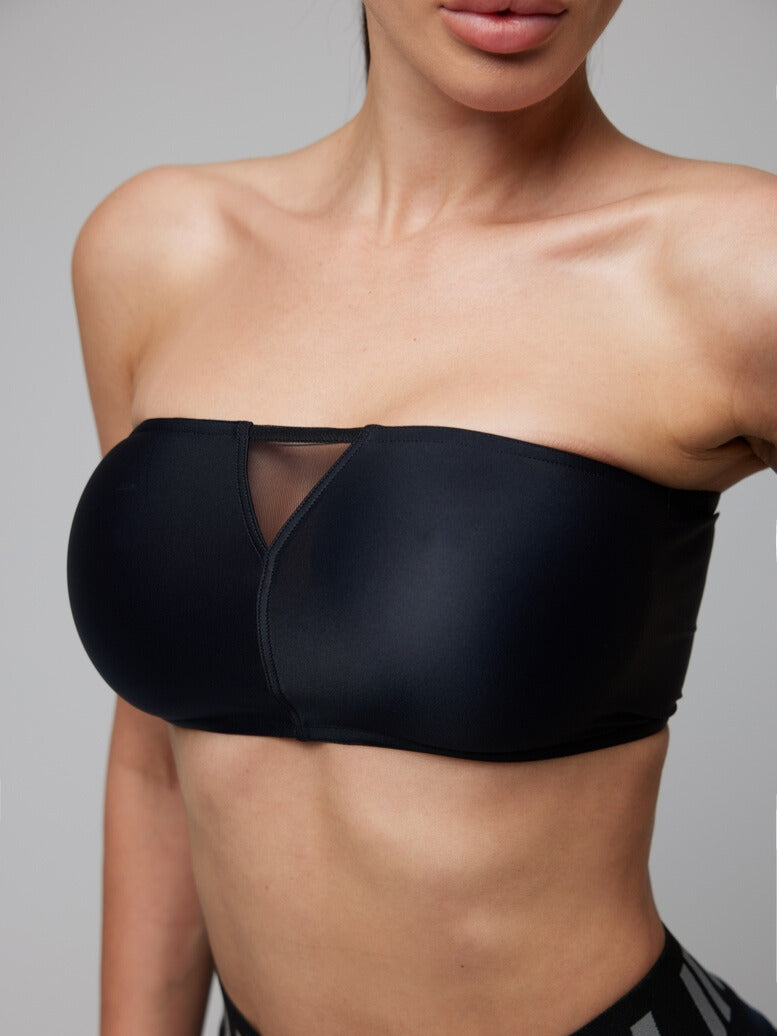 Sports Top FITRUN Top Bandeau SPIDER "Total Black"