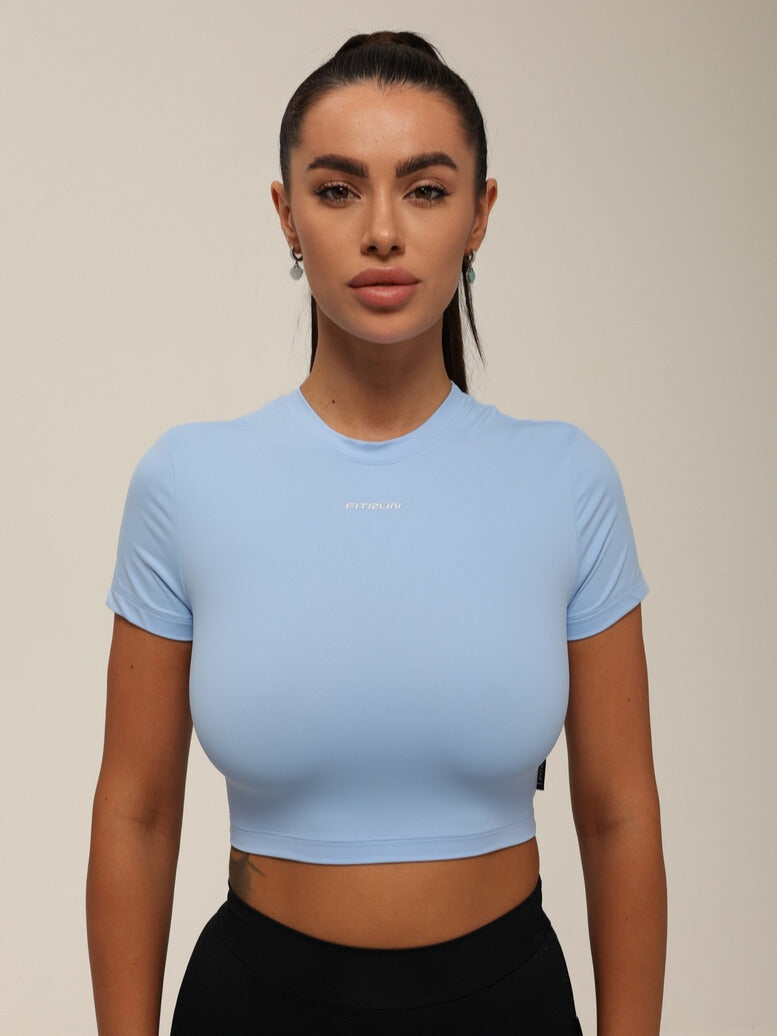 Cropped T-shirt FITRUN T-shirt Short SKIN BASE "Sky VE"