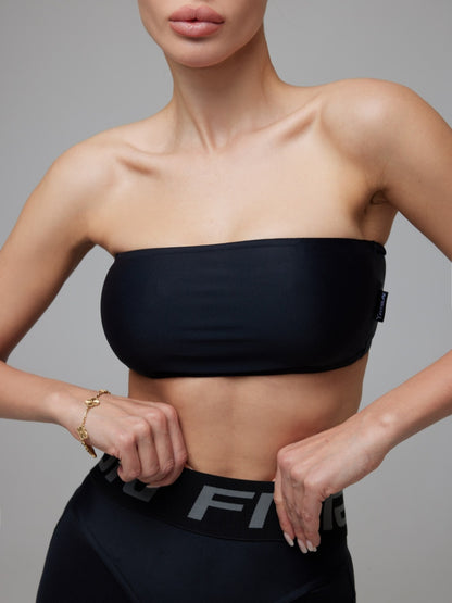 Sports Top FITRUN Bandeau Top "Total Black"