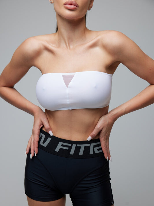 Sports Top FITRUN Top Bandeau SPIDER "Total White"