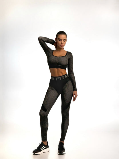 Leggings FITRUN Leggings Super Nuts Push-Up "Black Python"