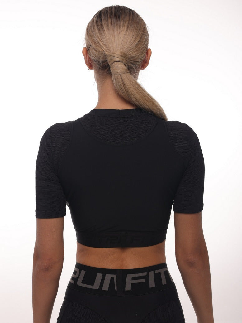 FITRUN T-shirt NICE "Total Black Relief"