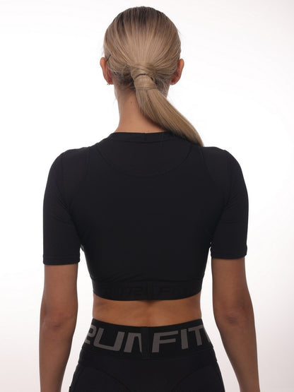 FITRUN T-shirt NICE "Total Black Relief"