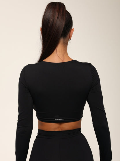 FITRUN Long Sleeve YOGA "Black VE"