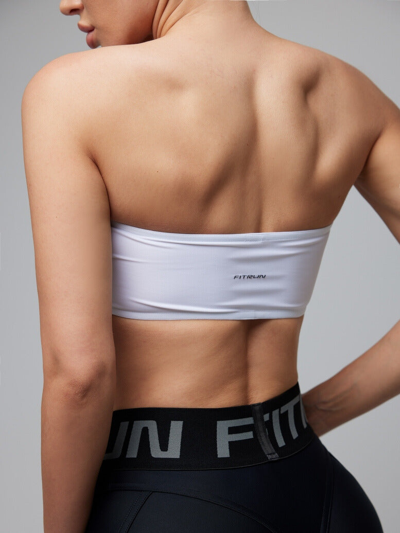 Sports Top FITRUN Top Bandeau SPIDER "Total White"