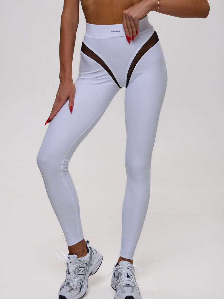 Leggings FITRUN Leggings SPIDER EVA "White"